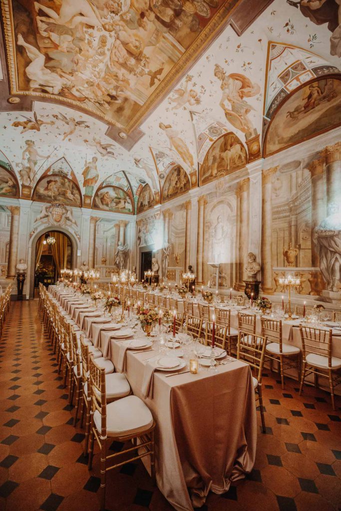 Allestimento cena villa di corliano