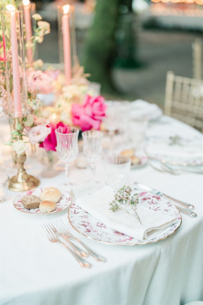 wedding table at villa oliva